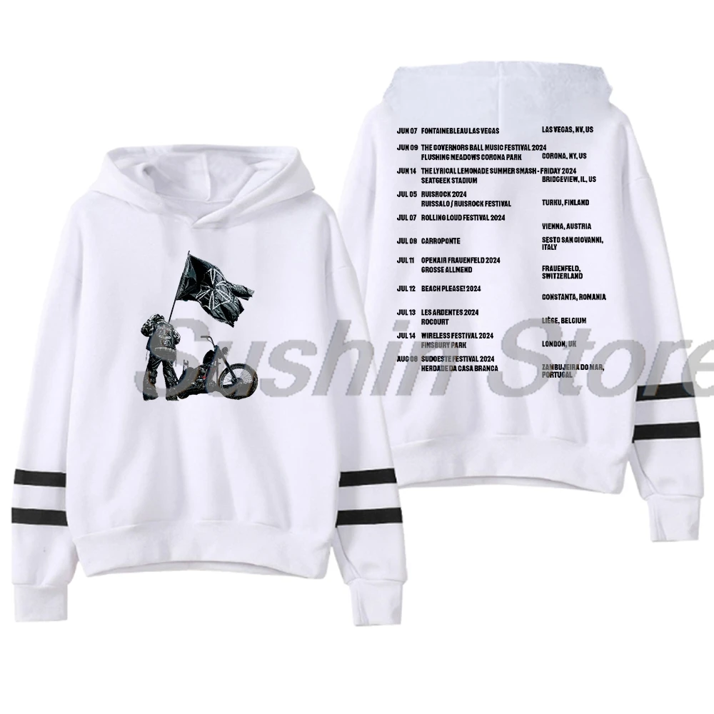 Don Toliver Hardstone Psycho Tour 2024 Hoodie Pocketless Parallel Bars Sleeve Streetwear Women Men Sweatshirt Fashion Clothes