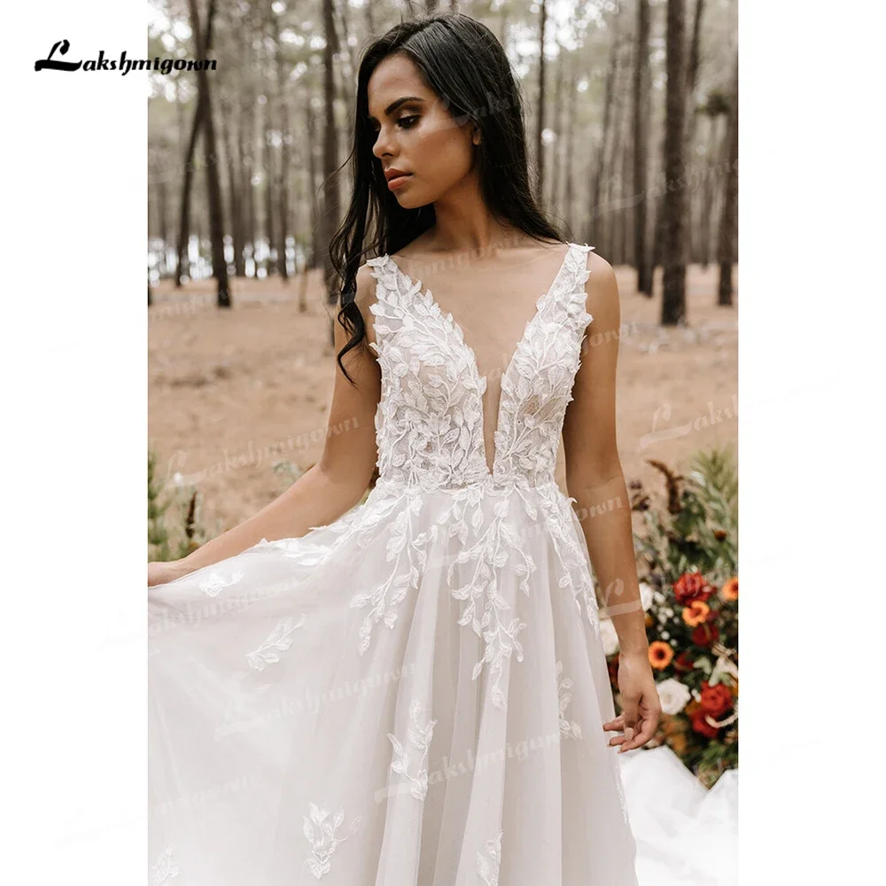 2025 vestidos de casamento clássicos para noivas colher sem mangas plissado a linha apliques robe de mariée para mulheres vestidos feitos sob encomenda d