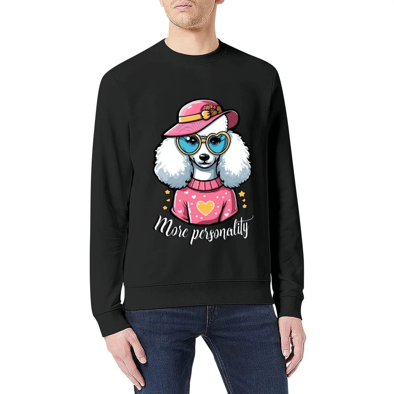 More Personality Than My Poodle's Haircut: Deal With It Pullover blouse anime clothing winter man sweatshirt
