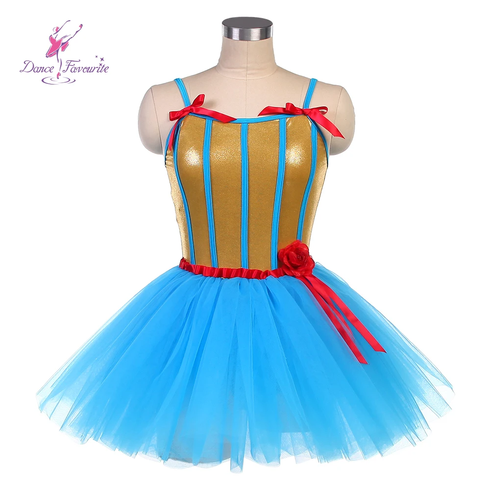 

25102, золотой топ и светло-голубая балетная пачка, балетные костюмы для выступлений на сцене, групповая балетная танцевальная пачка