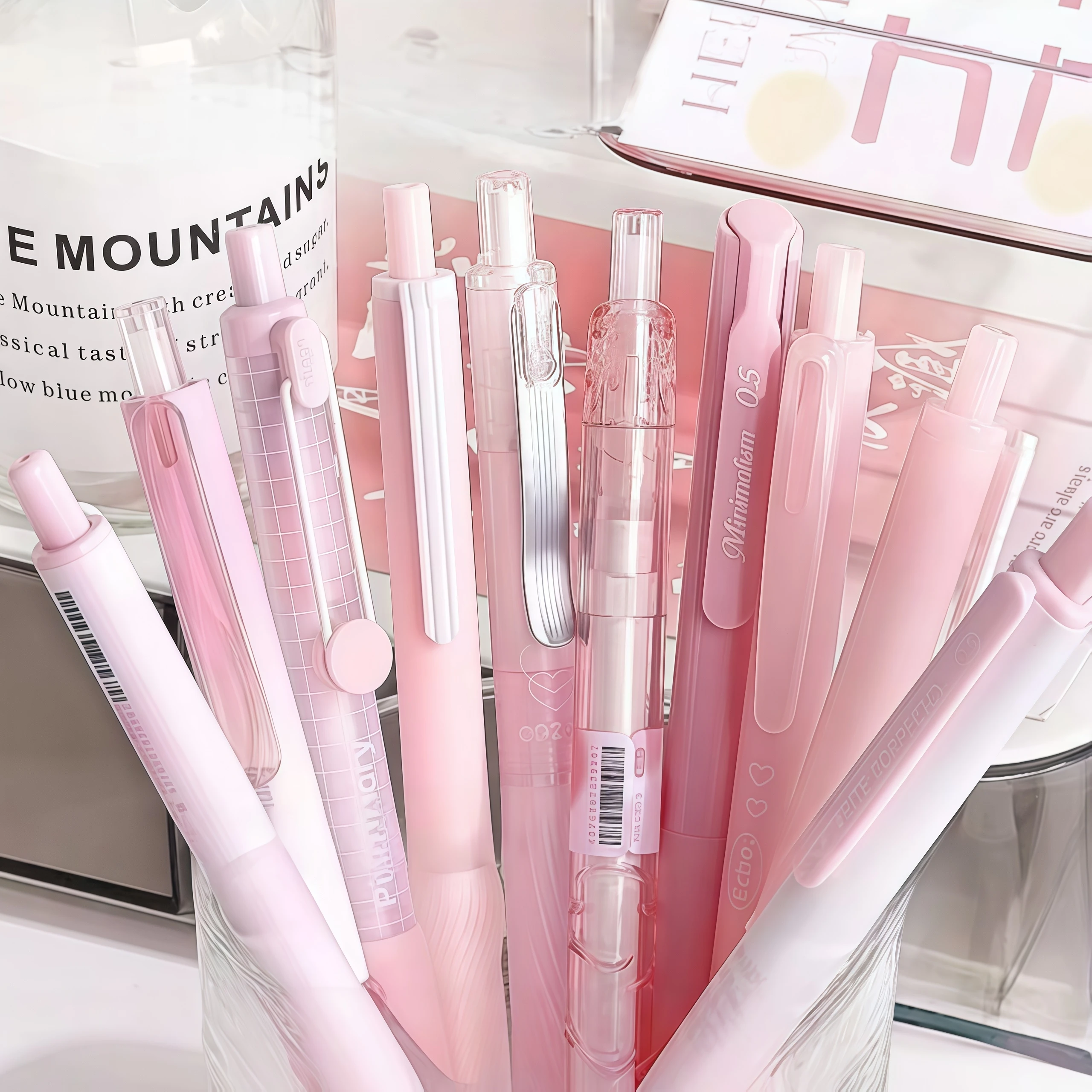 

10 Count Pastel Gel Ink Pen Set,Cute Note Taking 0.5mm Fine Point Retractable Pens with for Writing, Journaling, School, Office.