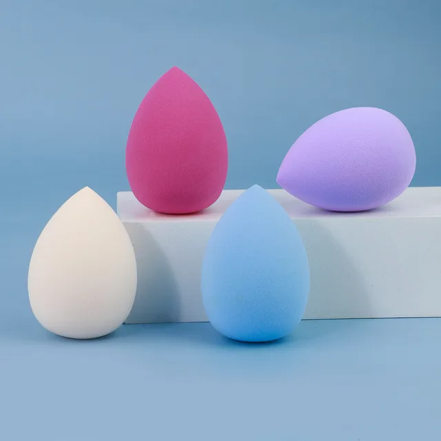 4 szt. Gąbka do makijażu Puff do pudru Beauty Cosmetic Ball podkład do pudru Puff na sucho mokre połączone kropelki wody narzędzia do makijazu