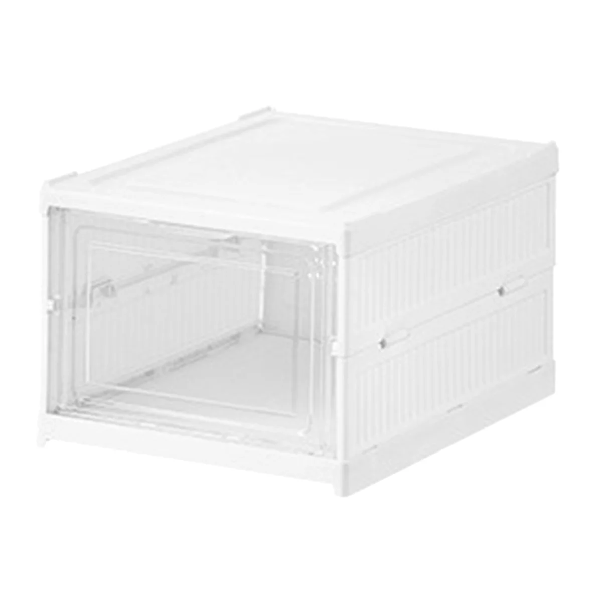 

Shoe Storage Box Installation-Free Foldable Shoe Organizers with Clear Door Space-Saving Shoe Rack Sturdy Clear Plastic