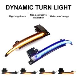 Dynamic Scroll LED Turn Signal Light Sequential Rearview Mirror Indicator Blinker Light For Audi A3 8P A4 A5 S5 B8 Q3 A6 C6 RS5