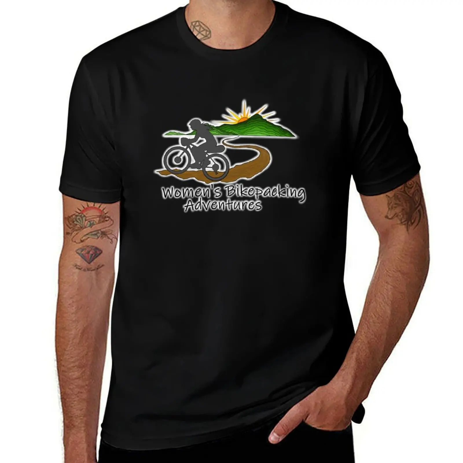 Women's Bikepacking Adventures T-Shirt Graphic Print Short Sleeve T-Shirt