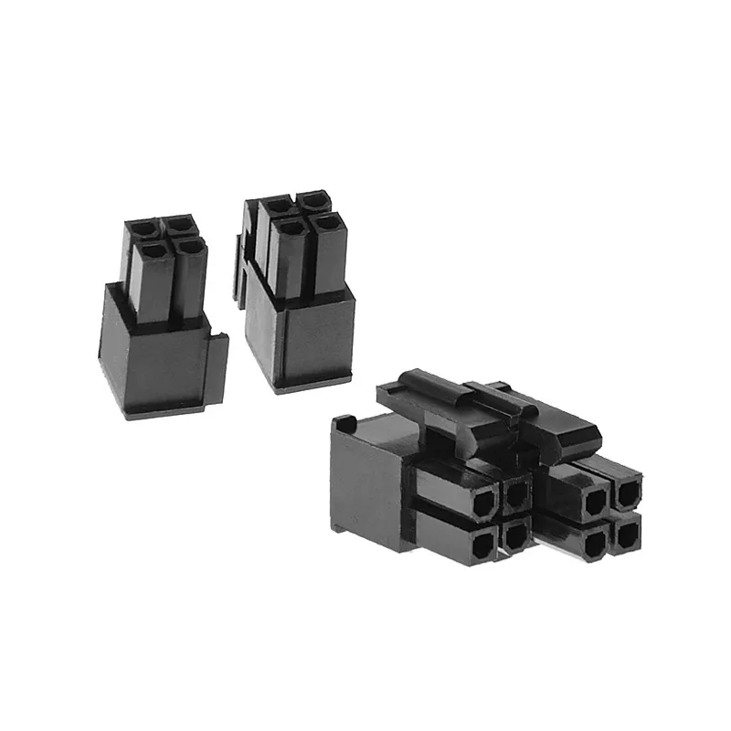 10PCS/Lot 5557-R 5557 4.2mm Black 4+4pin 8P 8PIN Male Plastic Shell Housing for PC Computer ATX CPU Power Connector