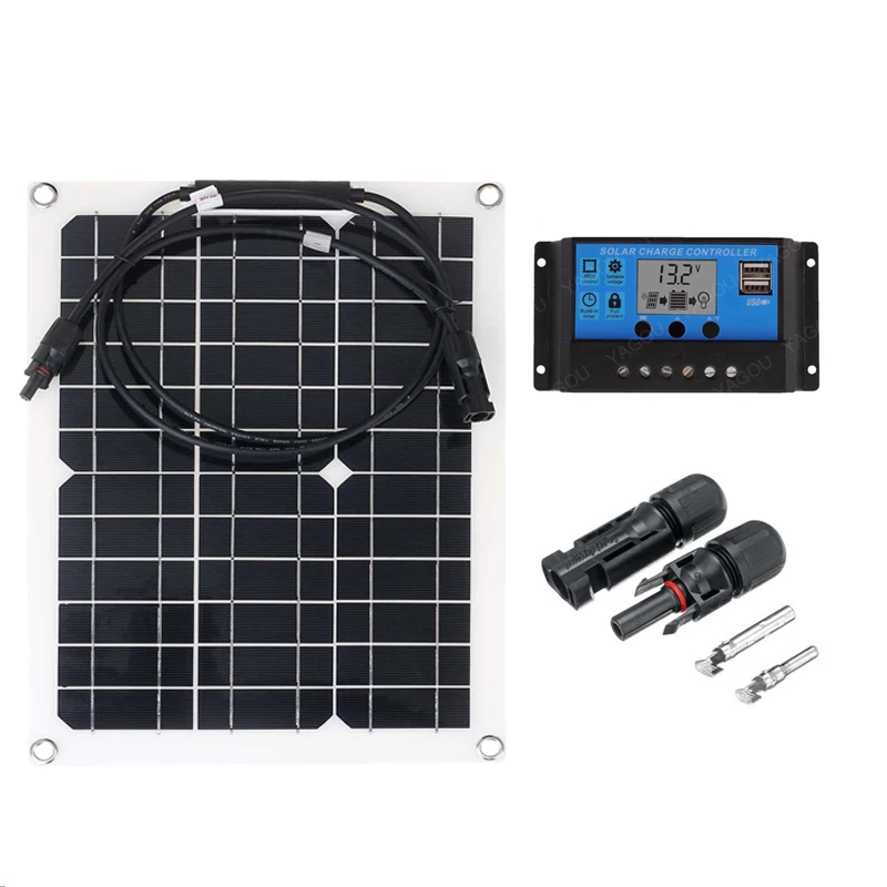 Solar Panel 12v 1000w Output 220v Panels 10000w Home Complete Kit Plate Charge Battery Camping Portable Power Bank Usb Flexible