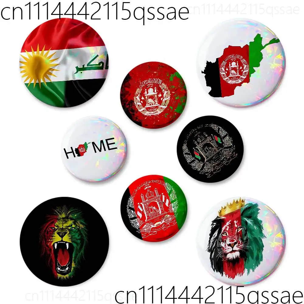 Afghan Afghanistan Flag Button Pins Backpack Clothing Decor Brooch Cartoon Science Fiction Badge Jewelry Gifts for Kids