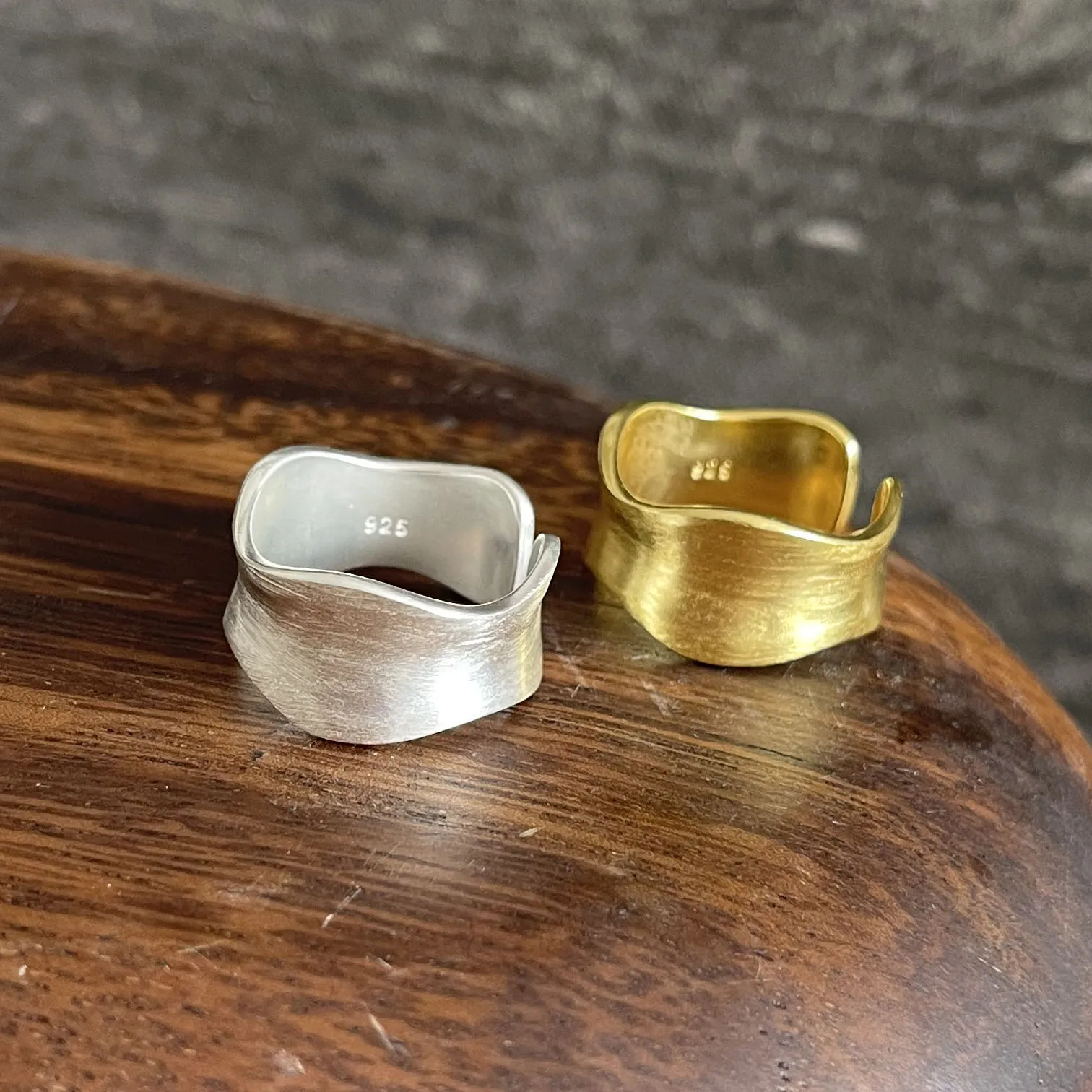 925 Sterling Zilveren Eenvoudige Ring Voor Vrouwen Fijne Sieraden Vinger Verstelbare Open Eenvoudige Vintage Gouden Ring Voor Feest Verjaardagscadeau