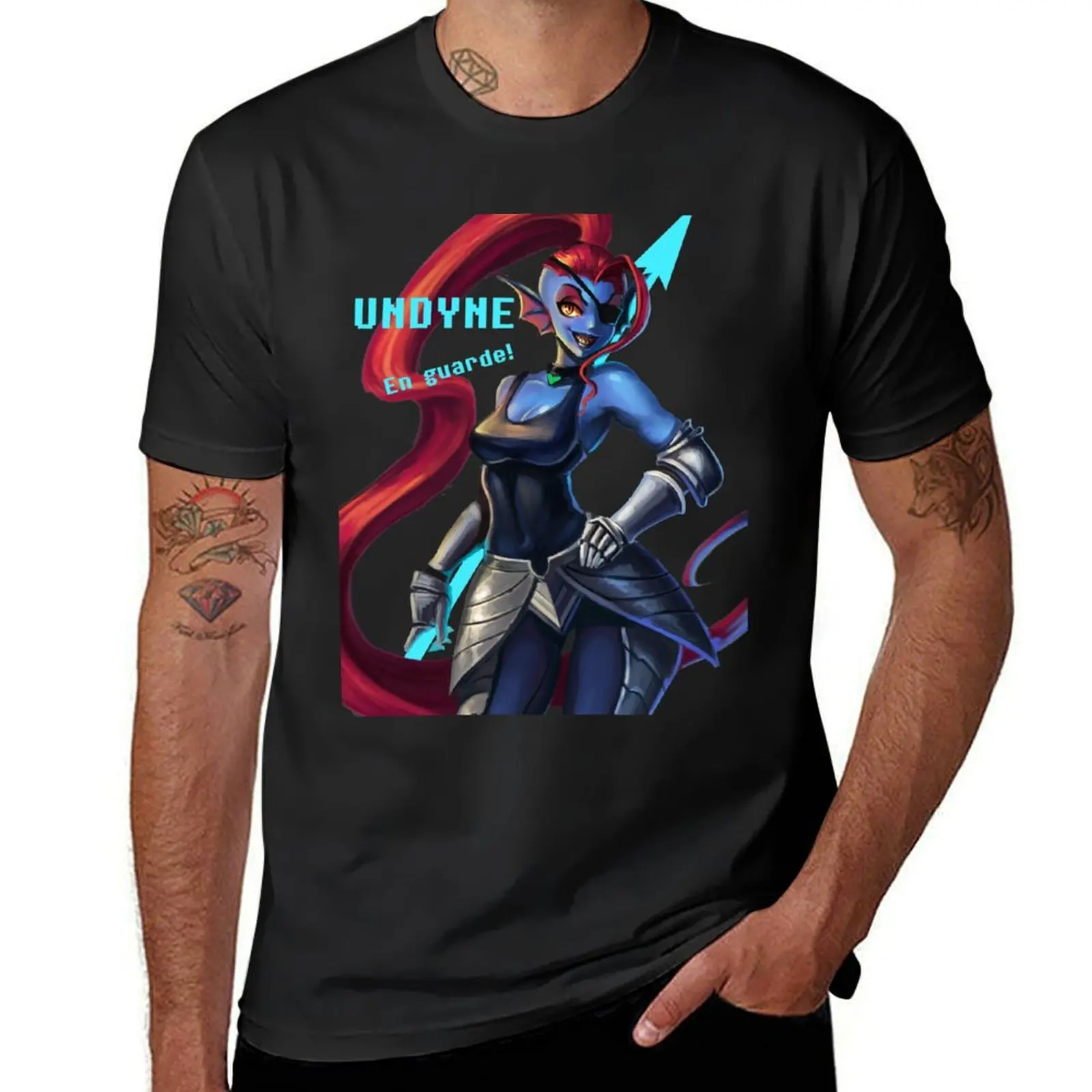 Undertale Undyne T-Shirt kawaii clothes quick-drying vintage vintage clothes t shirts for men pack