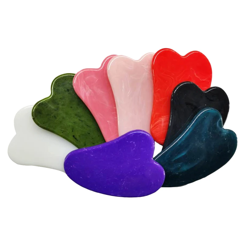 Planche de massage Gua Sha en quartz rose, pierre de Guasha pour le visage, le cou, lifting de la peau, dissolvant déformable, soins de beauté