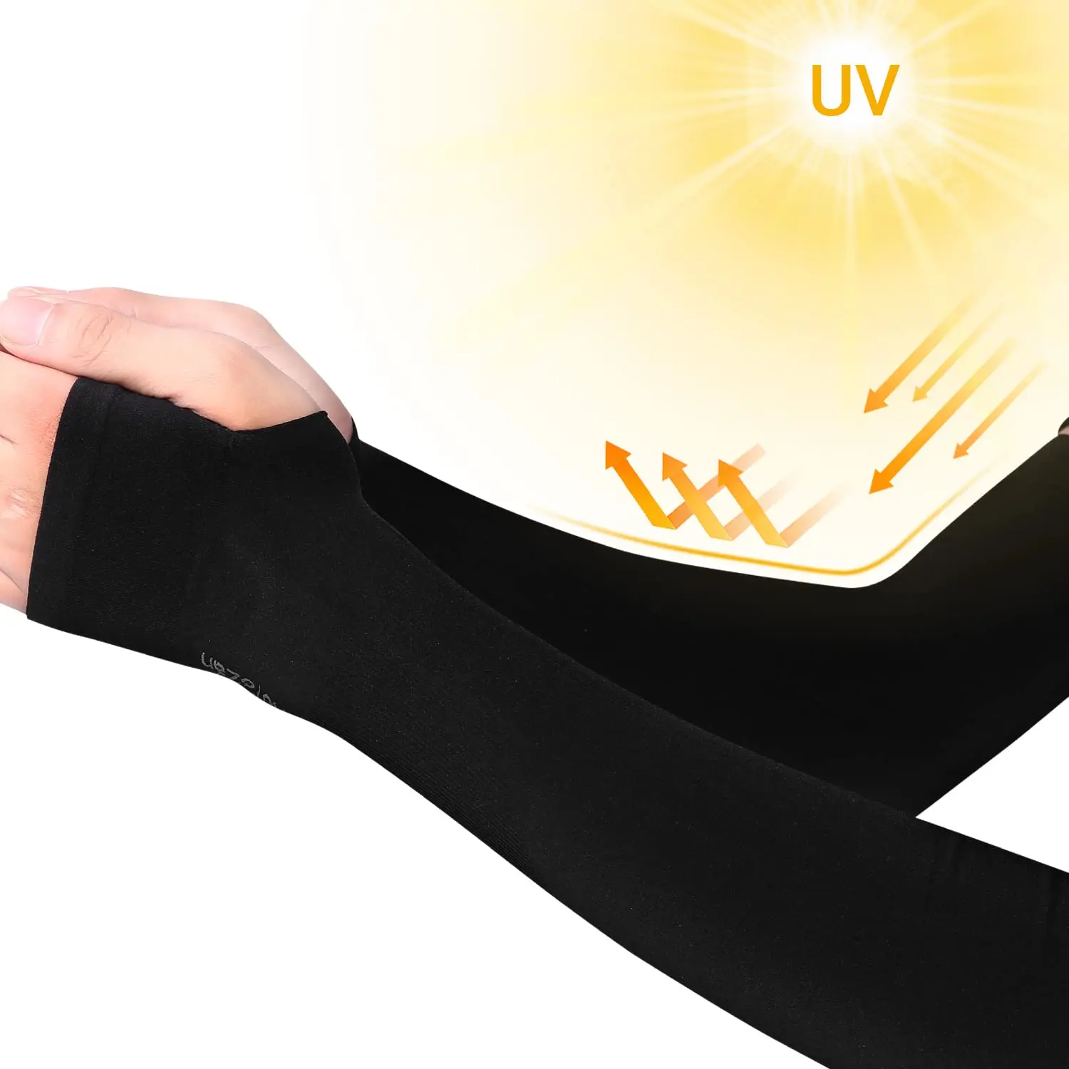 Black Arm Sleeves for Men Women UPF50+ UV Protection Cooling Sun Sleeves Tattoo Cover Up Sports Sleeves to Cover Arms