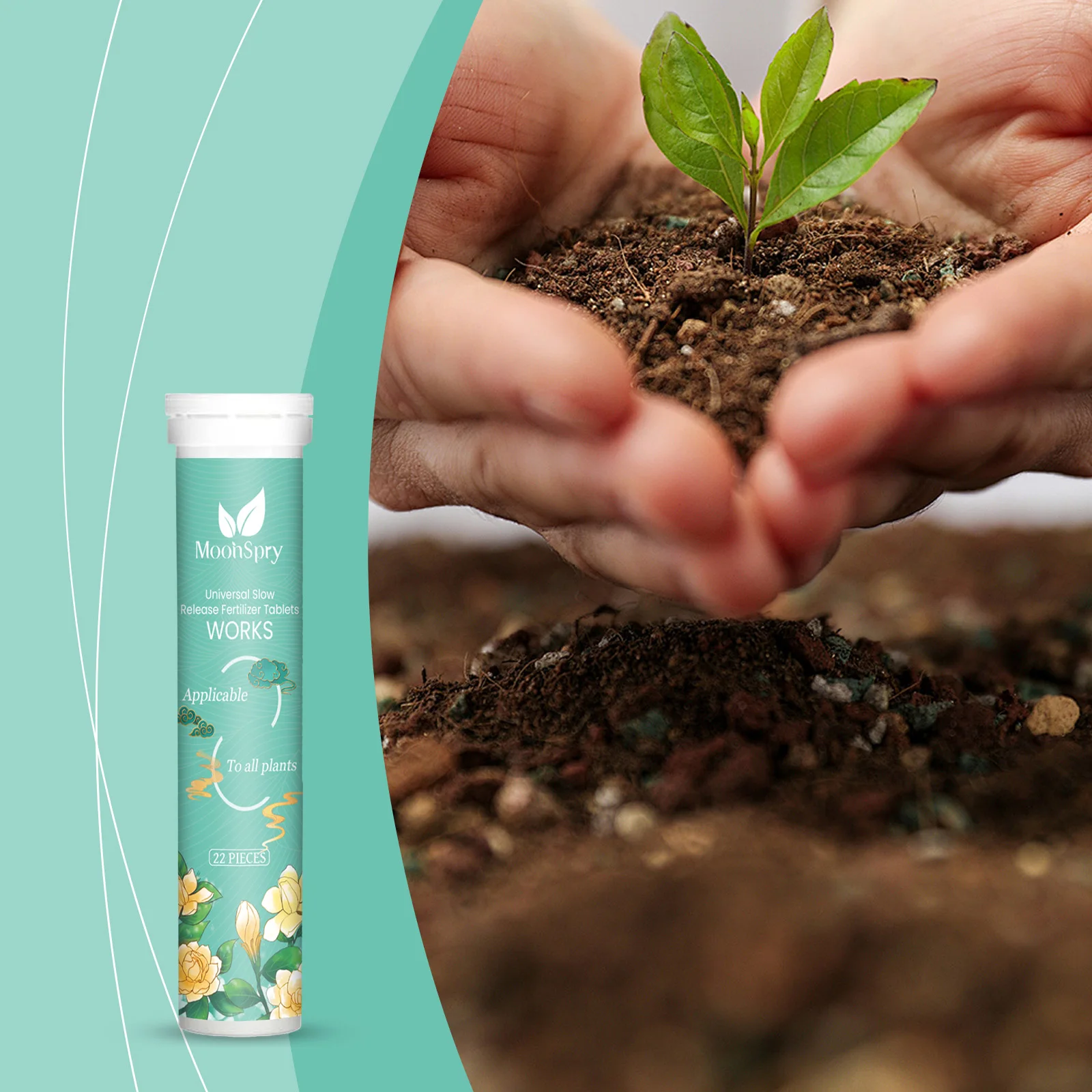 Universal Slow Release Green Tablet Fertilizer, Organic Compound Fertilizer Tablets Promote Plant Growth for Garden