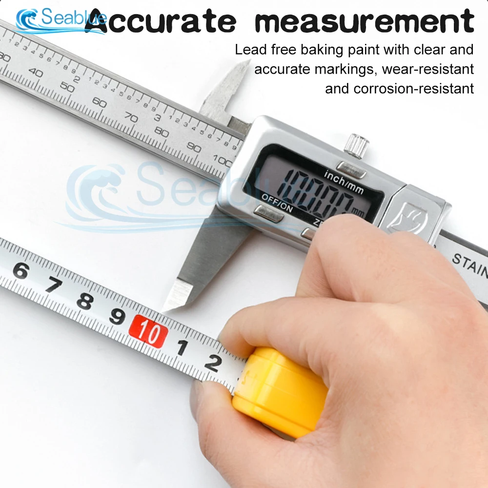 2pcs Tape Measure Drop Resistant Wear Resistant Thickened Portable Tape Measure 1m ABS Plastic Steel Tape Measure Ranging Tool