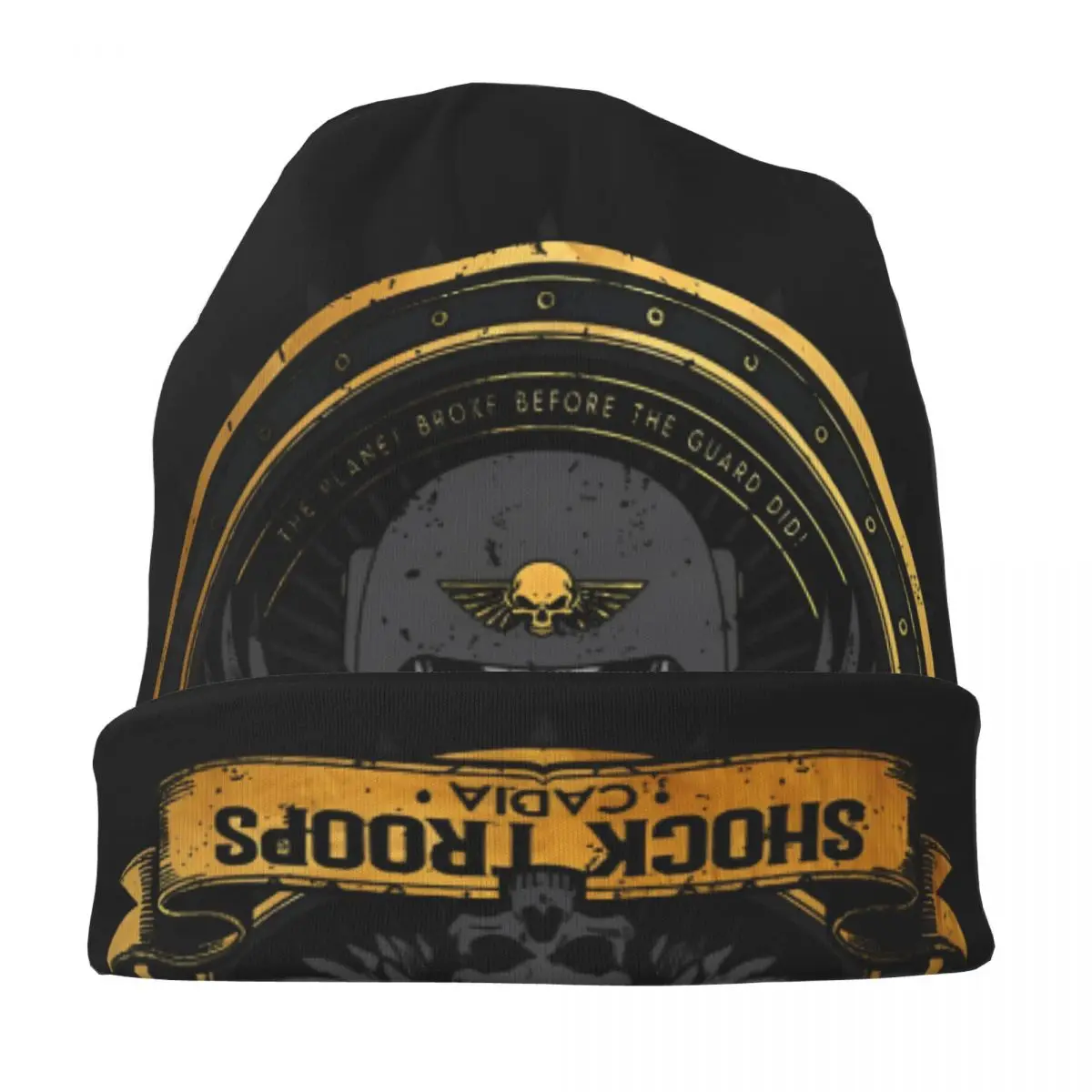 Warhammers 40k CADIA BLACK & GOLD Caps Fashion Men Women Outdoor Skullies Beanies Hats Summer Warm Multifunction Bonnet