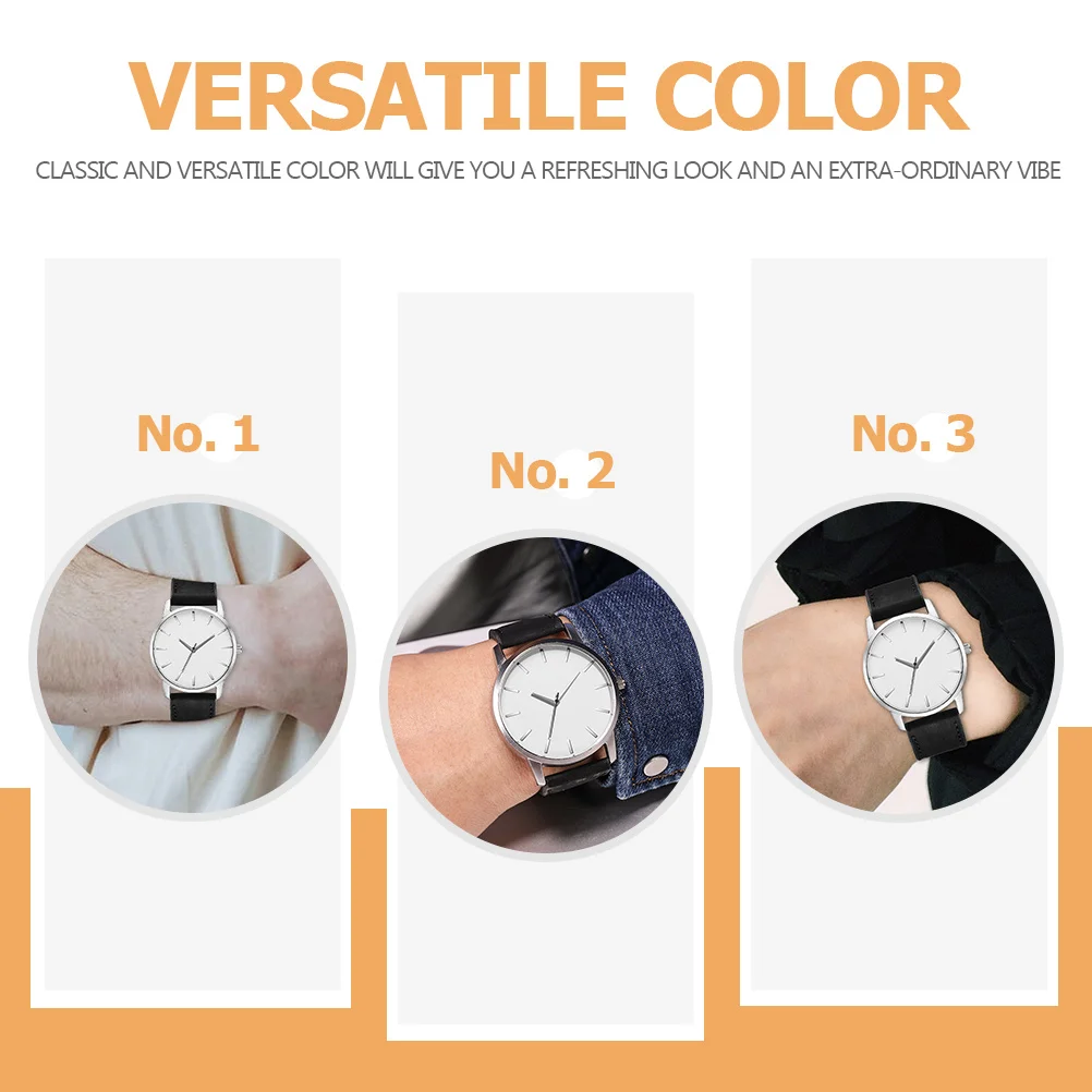 

Quartz Pu Wristwatch Businessmen Casual For Male Belt Durable For Men Wristwatch Men Watch Simple Casual Watch