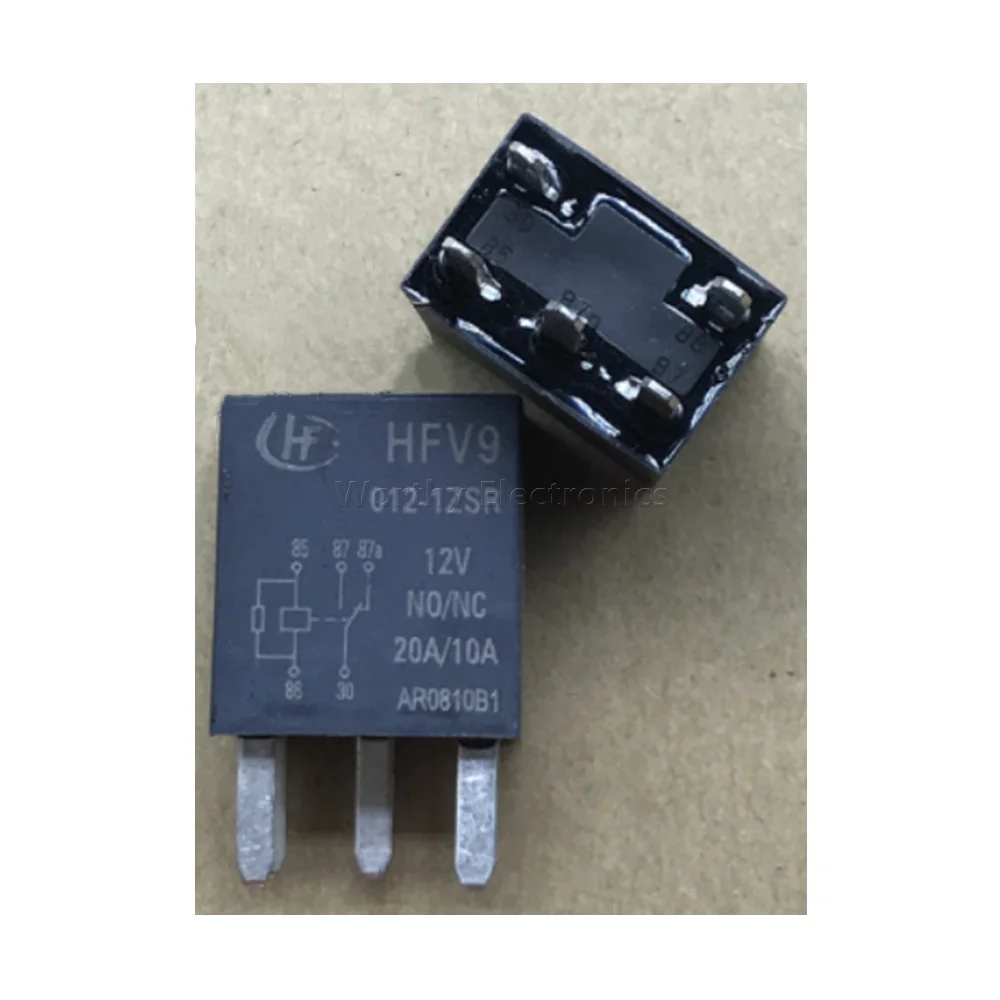

Free shipping 10pcs/lot HFV9 012-1ZR(454) 12V 20A 10A 5PIN Relay