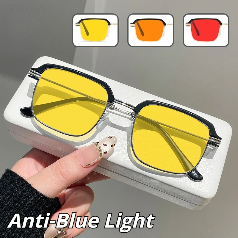 

Ultra-Lightweight Metal Night Vision Anti-Blue Light Glasses Unisex Design Specialized Eye Protection for Phone and Computer Use
