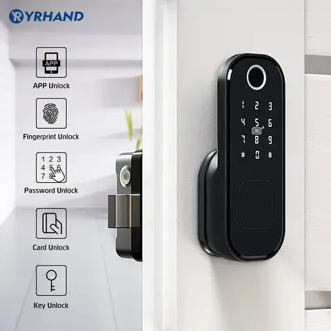 Tuya Fingeravtrycksdörrlås Vattentät Utomhusgrind Bluetooth TT-lås Wifi Lösenord IC-kort Nyckellöst Enter Elektroniskt Lås 8 best sales dörrlycka - №8