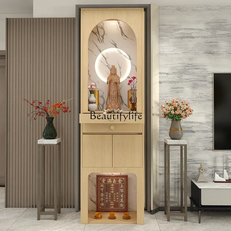 

04ld14Bodhisattva offering table worshiping incense platform Guanyin offering shrine standing cabinet land god cabinet