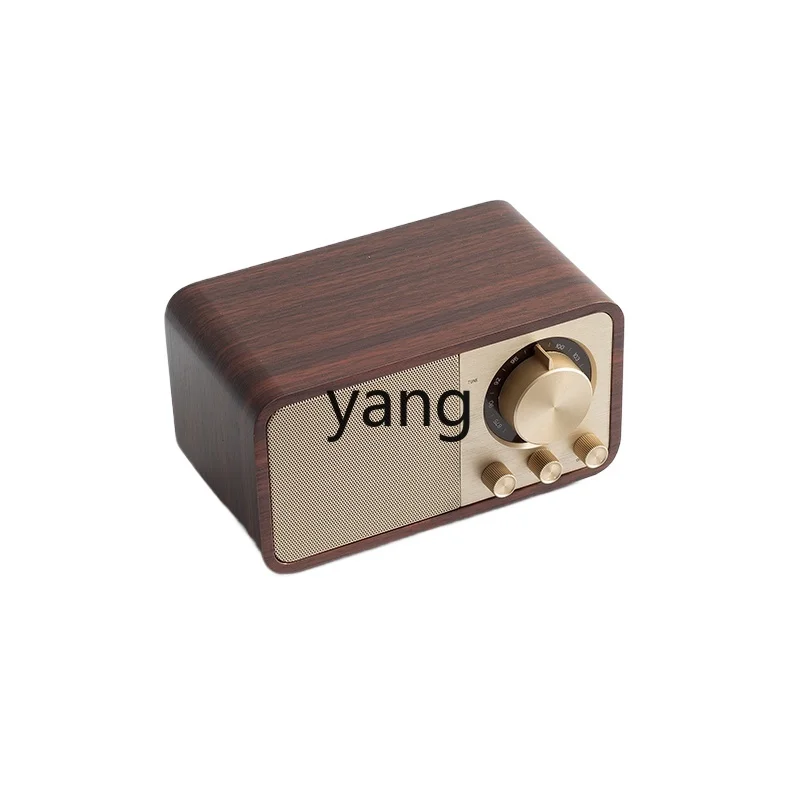 

LTT light luxury brown glass clock ornament bedroom bedside table clock speaker