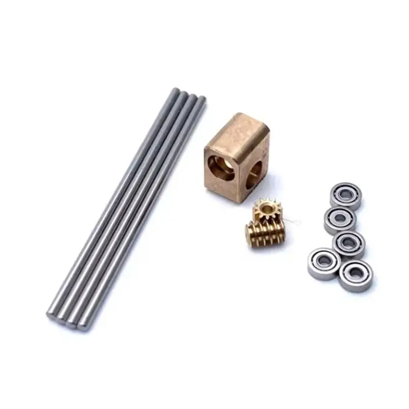 A19F-DIY Car Model 0.2M Turbine Worm Gear Micro 90° Transmission Box 12-Times Reduction Mechanism Gearbox Precision Version