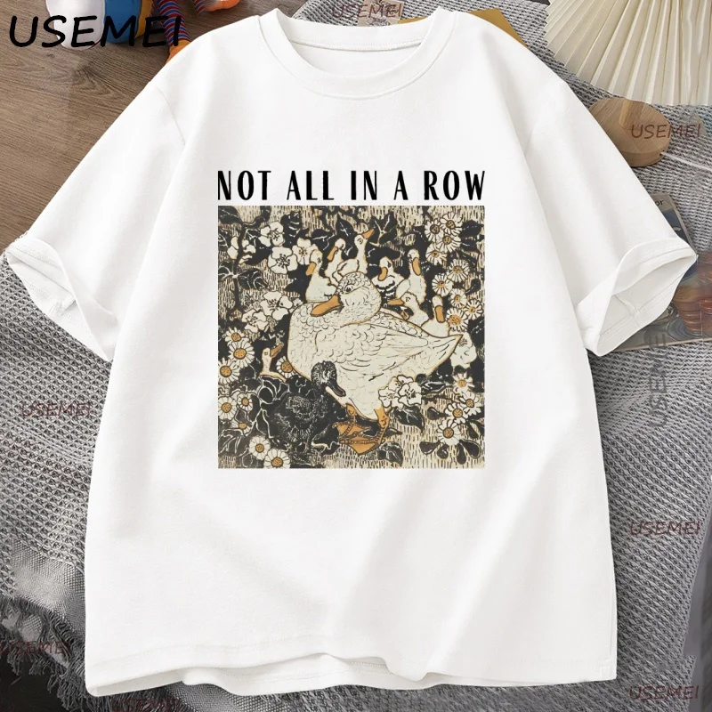 

Funny Duck Vintage Animal T Shirt Men Women Comfortable Crewneck Tshirt Breathable Cotton T Shirts Street Loose Couple Clothing