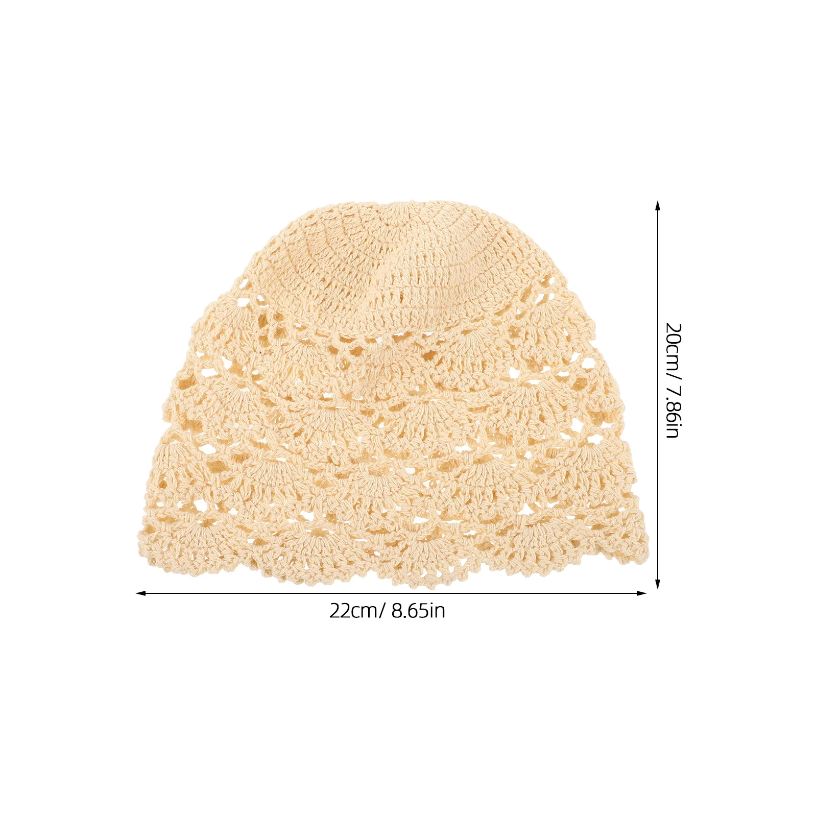 Vintage Crochet Lace Beanie Women Soft Comfortable Non-Slip Elegant Hollow Out Hat Casual Turban Hair Accessory Sunny Day