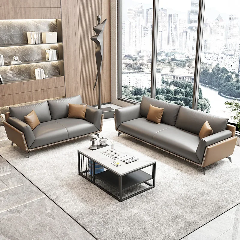 

Office sofa coffee table combination simple modern business meeting guest negotiation reception room rest area