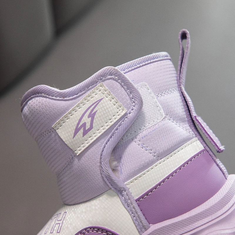 الأطفال سميكة أفخم الثلوج أحذية الفتيان المضادة للانزلاق الشتاء الأحذية الدافئة الفتيات كبير هوك إغلاق أحذية عالية أعلى