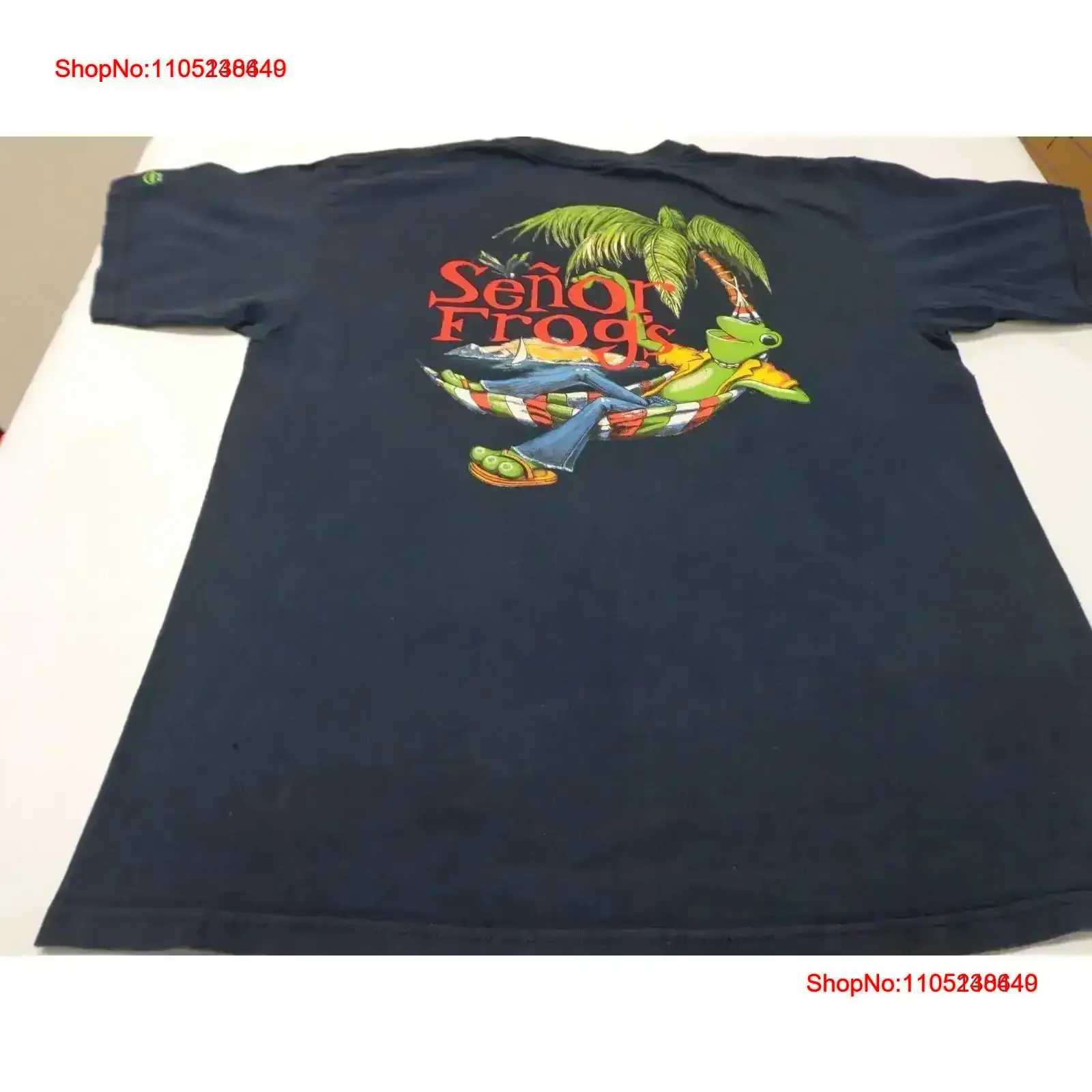 Señor Frogs Camiseta Puerto Rico Senor Tamaño FLAWS grandes vintage Ropa de diseñador lavada Moda ligeramente suave Estirado vintage