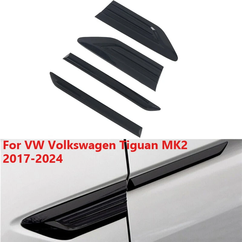 

4PCS Car Front Side Fender Sticker Cover Trim For VW Volkswagen Tiguan MK2 2017-2023 2024 Styling Mouldings Exterior Accessories