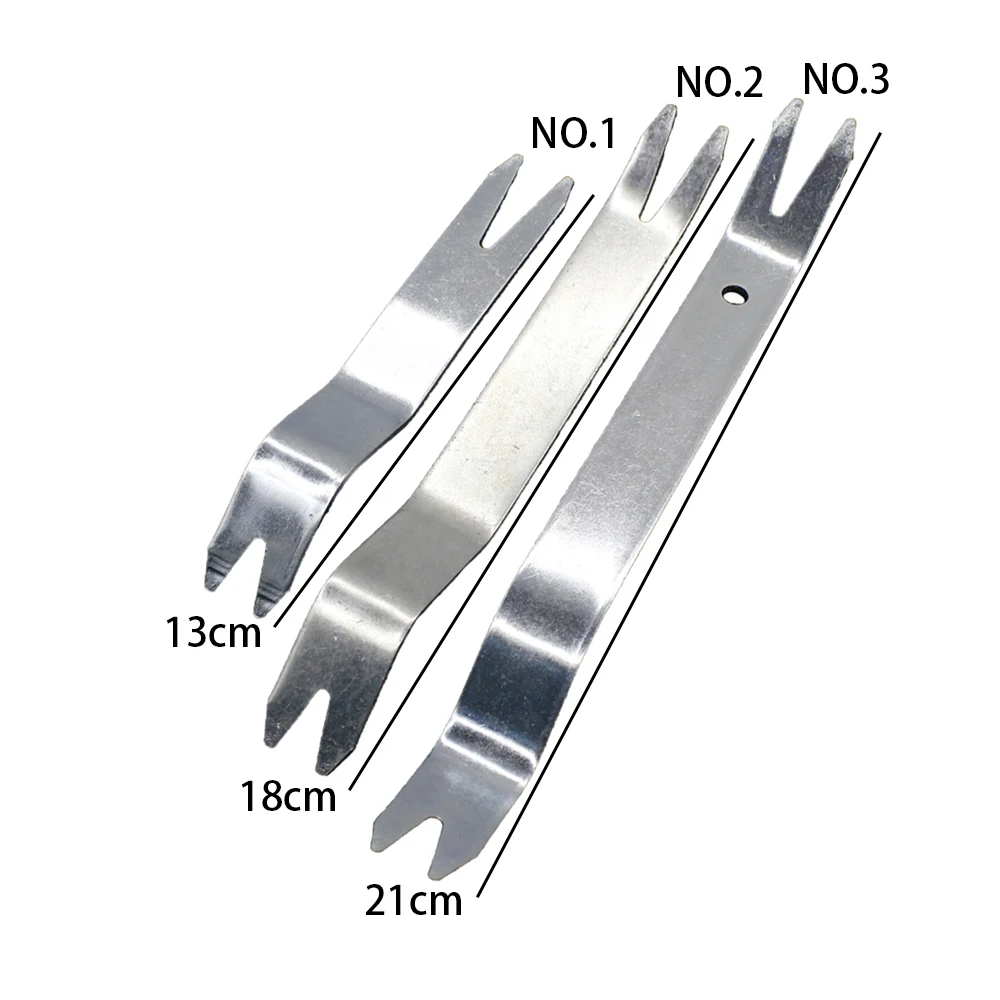 

Metal Trim Removal Tool, Auto Fastener Remover Pry Tool for Vehicle Door Panel Audio Radio Panel, Dashboard Repair Silver