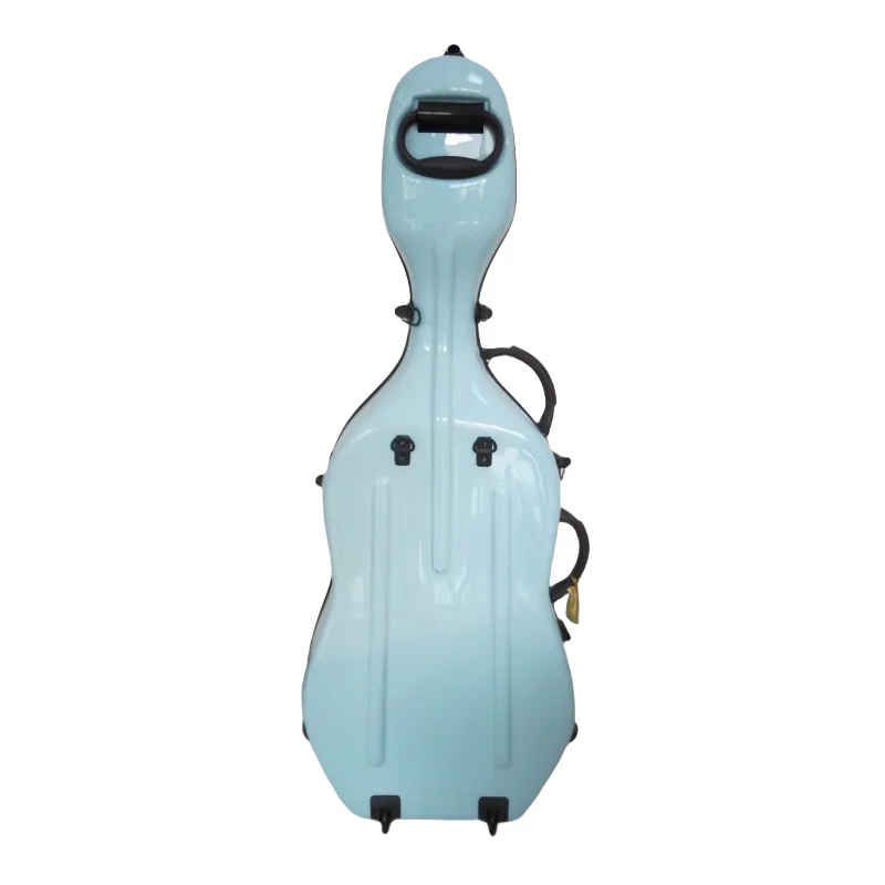 Glass fiber cello case, high quality, light blue, 4/4