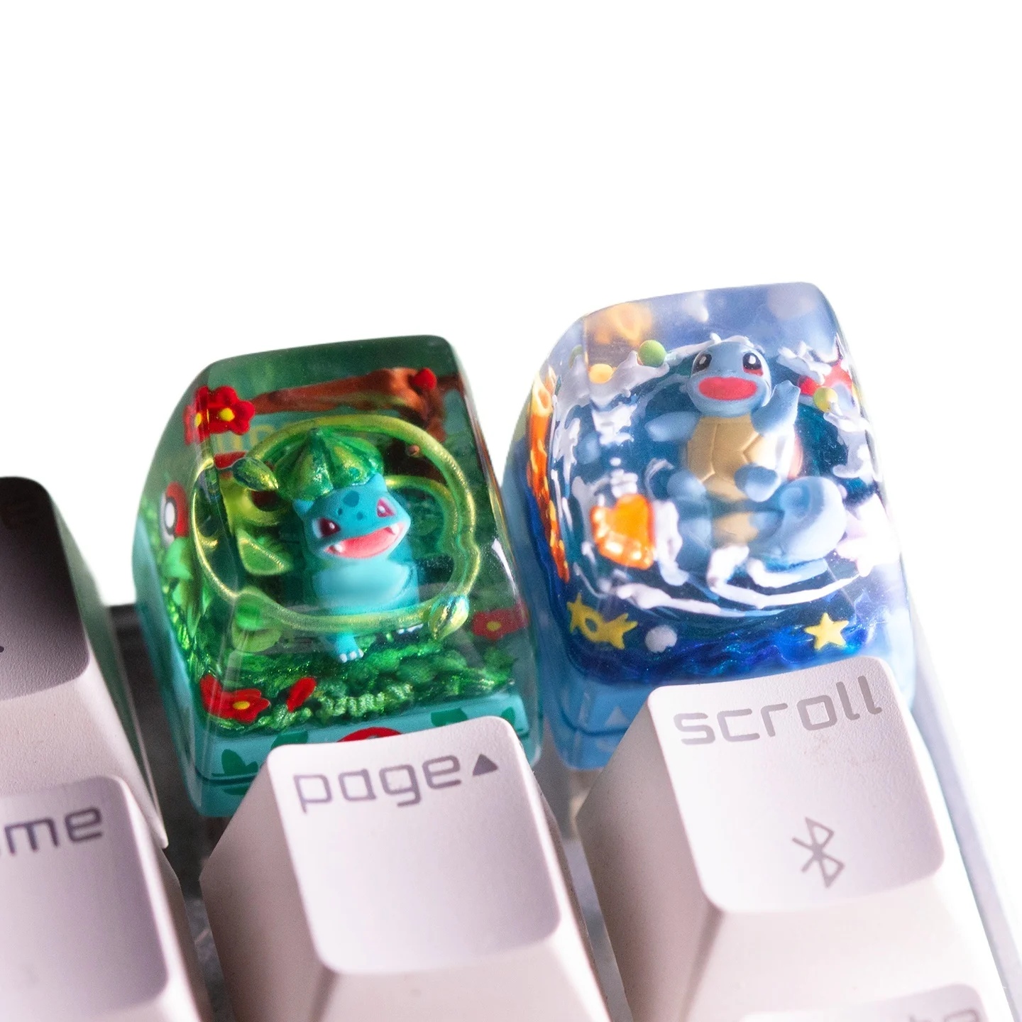 Pokemon Transparente Esc-Tastenkappe, Tastaturzubehör, Anime, niedliche Tastenkappen aus Kunstharz, handgefertigt, Anime-Fans-Geschenk