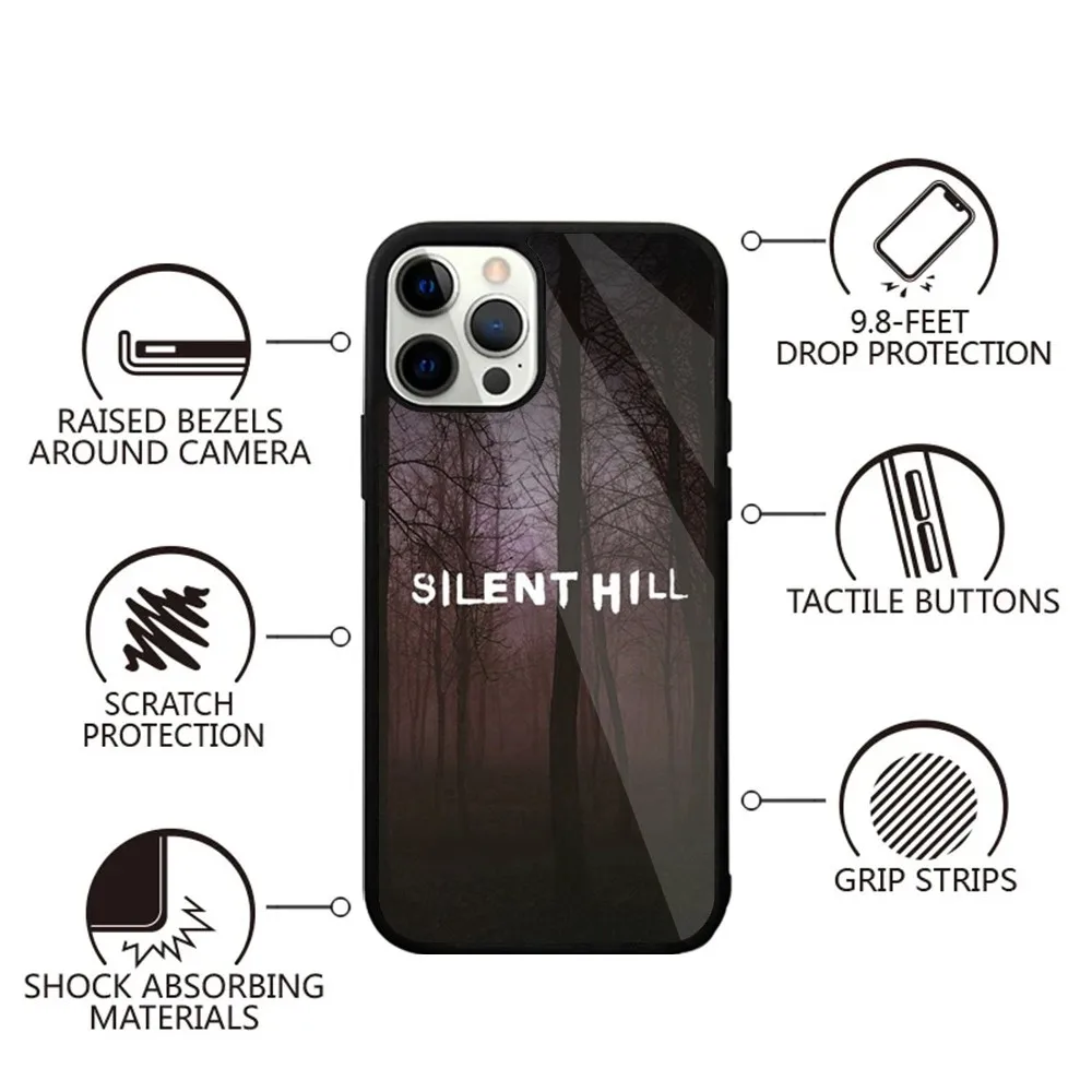 Horror Games Silent Hill Phone Case Strong Magnetic For IPhone 16,15,14,13,Pro,Max,Plus,11,12,Mini For Magsafe Wireless Charging