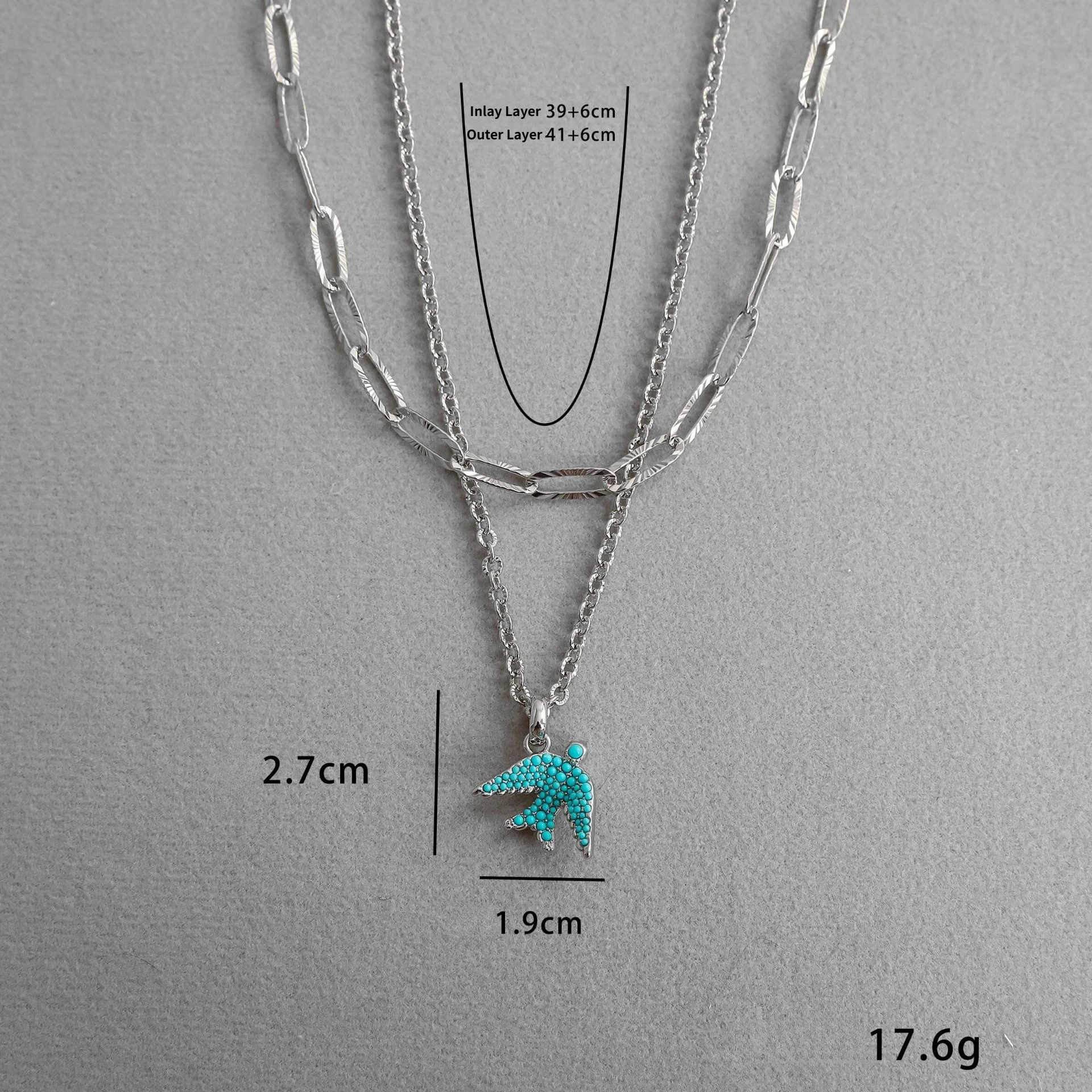 YEEVAA Melody Bird Multi Strand Necklace/Stud Earrings/Cocktail Ring, Jewelry Set, Fashion Jewelry for Women, Unique Gifts