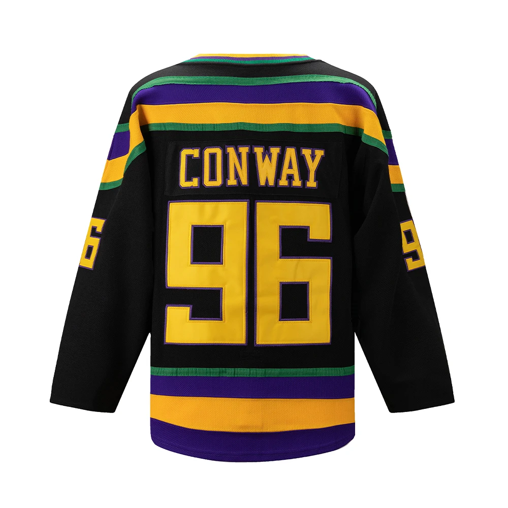 Mighty Ducks Jersey Movie Ice Hockey Jersey Charlie Conway #96 Adam Banks #99, 90S Hip Hop Clothing for Party with Kids＆Adult