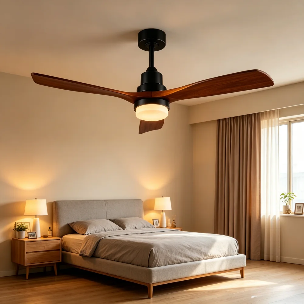 42 52 60 Inch Retro Wood Ceiling Fan With Light Remote Control Electric Fan Home Bedroom Dining Room Outdoor Ceiling Fans Lights