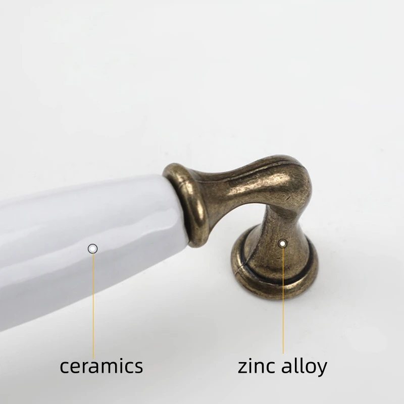 Retro Rural Ceramic Pattern Kitchen Drawer Handles Antique Furniture Cabinet Knob Wardrobe Dresser Shoe Cabinets Door Pulls
