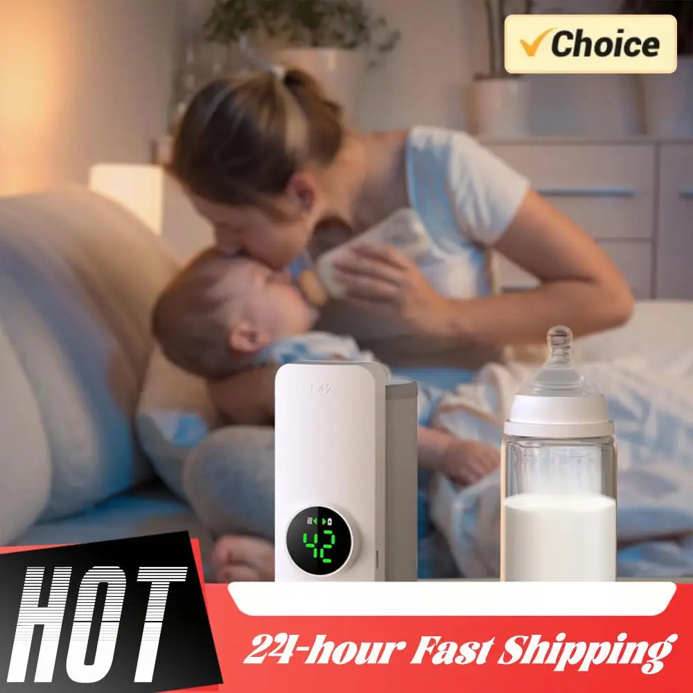 

Портативный подогреватель для бутылочек, перезаряжаемый беспроводной подогреватель для молока с контролем температуры, дорожный подогреватель для путешествий, кемпинга и дома