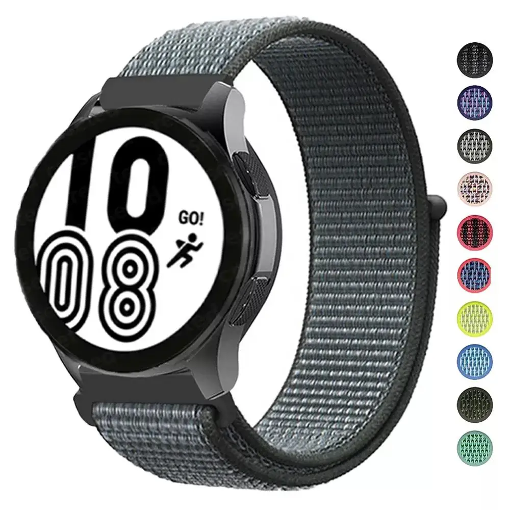 

Ремешок нейлоновый для Samsung Galaxy Watch 4/5/6 classic/5 Pro, браслет-петля для Huawei GT 2e 3, 22 мм 20 мм, 45 мм 47 мм 43 мм 44 мм