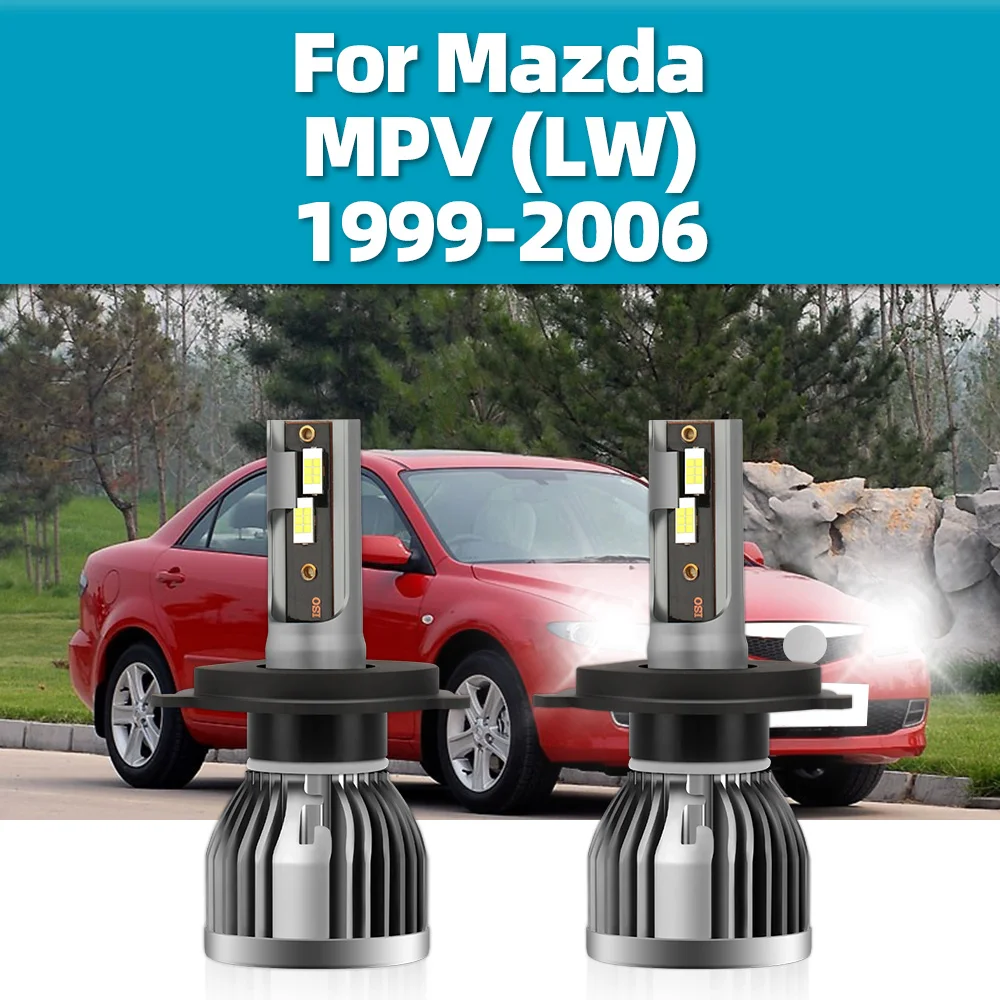 LED Headlight Bulbs 110W 20000LM 6000K Car Headlamps Auto Diode Turbo For Mazda MPV (LW) 1999 2000 2001 2002 2003 2004 2005 2006