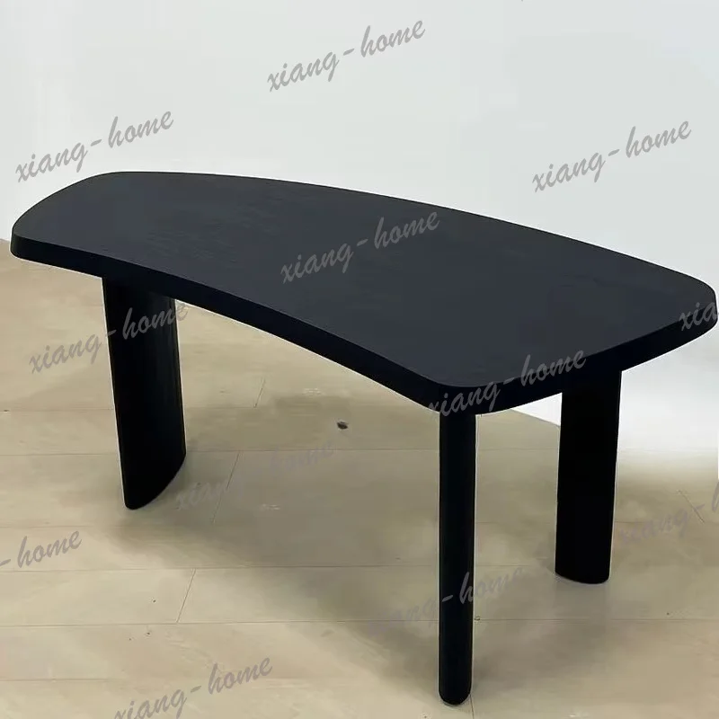 YJ  Simple Modern Computer Desk Special-shaped Solid Wood Office Boss Table Light Luxury Designer Workbench Negotiation Table