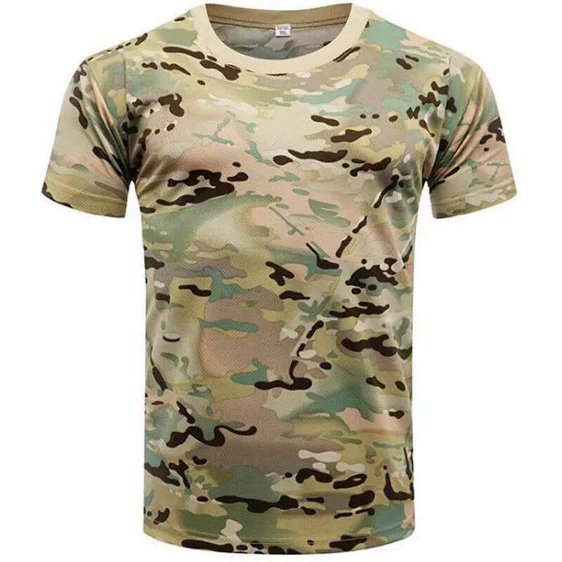 Men T Shirt 3d Print Short Sleeve Army Camouflage T Shirts Casual Round Neck Oversized Camo Tee Top Streetwear image 3