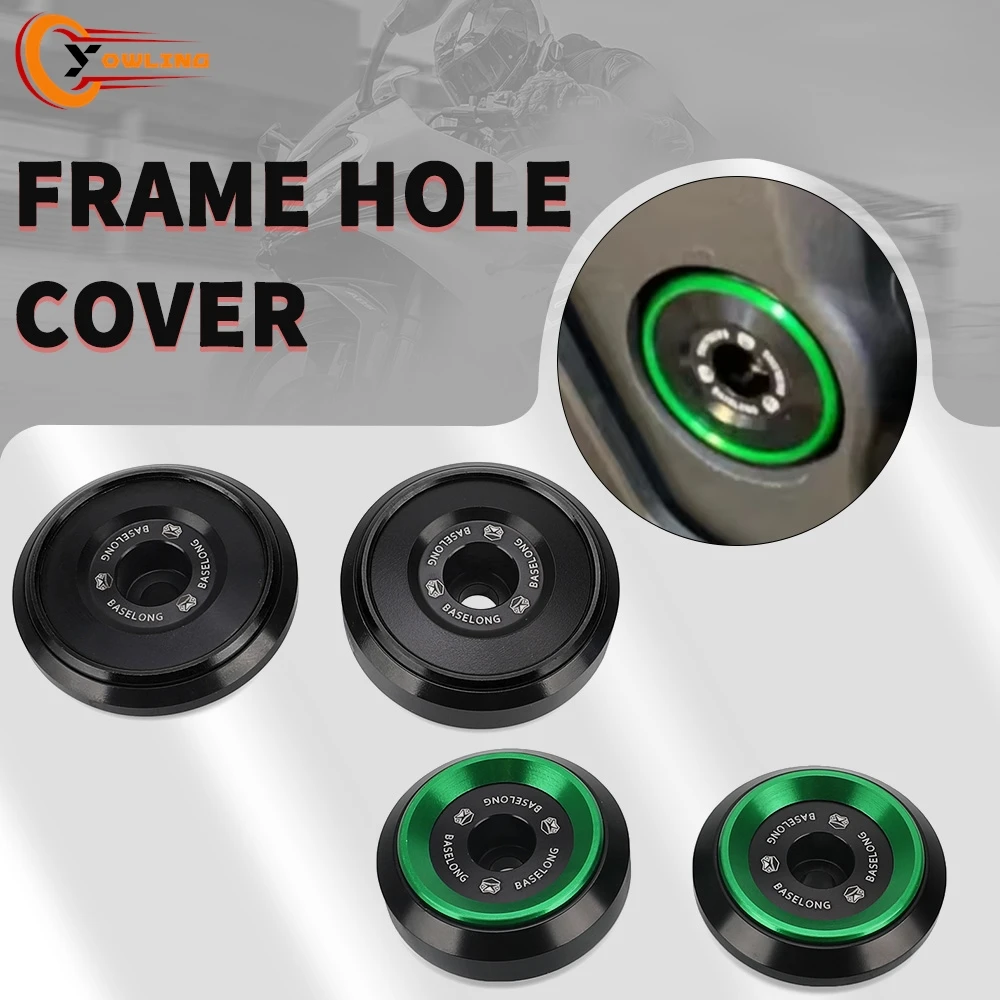 

For Kawasaki ZX-10RR NINJA1000SX ZX-10R Z1000 SX ZX6R 2021-2025 2024 Frame Hole Caps Cover Motorcycle CNC Aluminium Frame Plug
