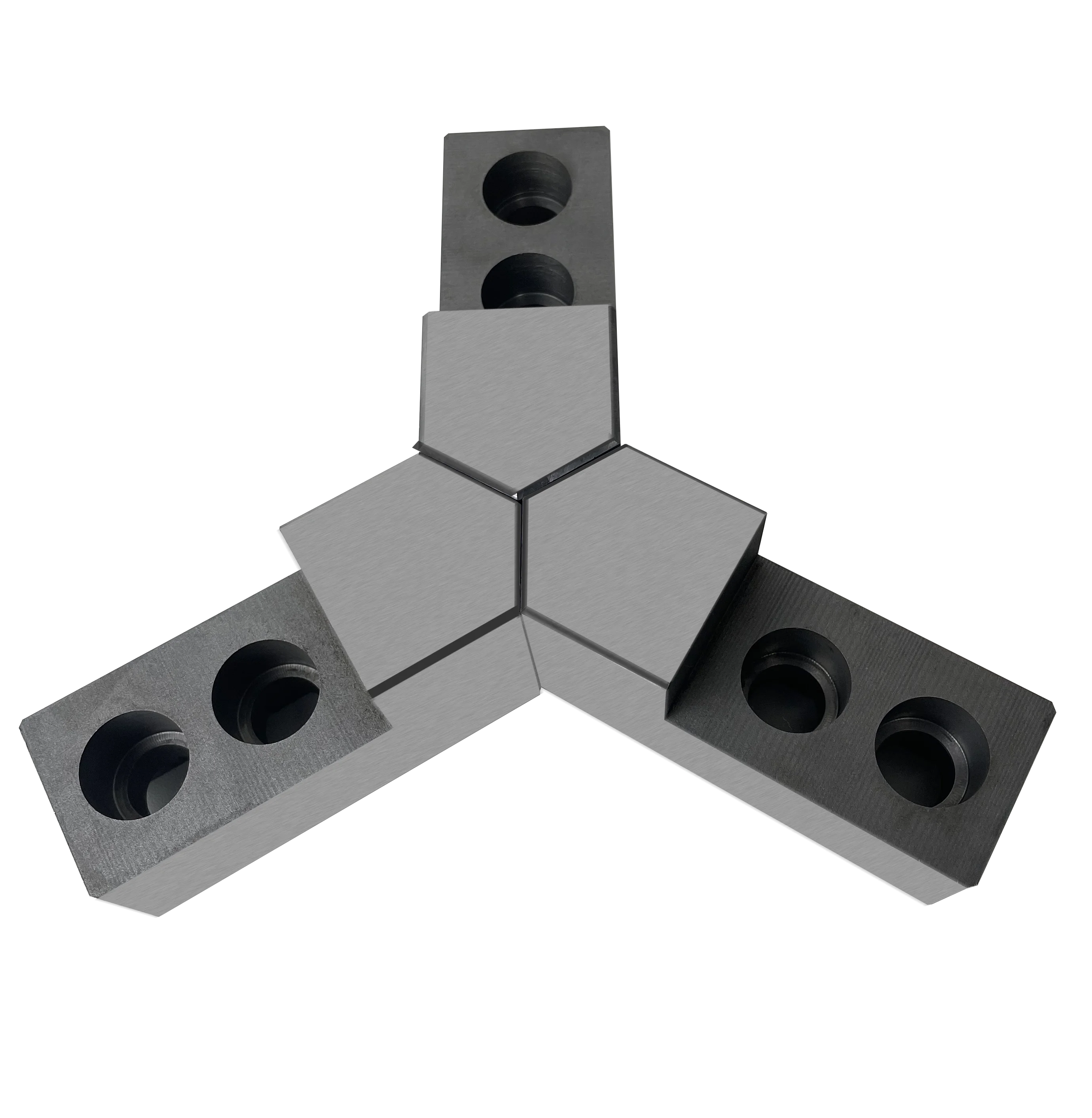 Hydraulic soft claw L-shaped heightened and thickened three-claw inner support claw step positive hydraulic raw