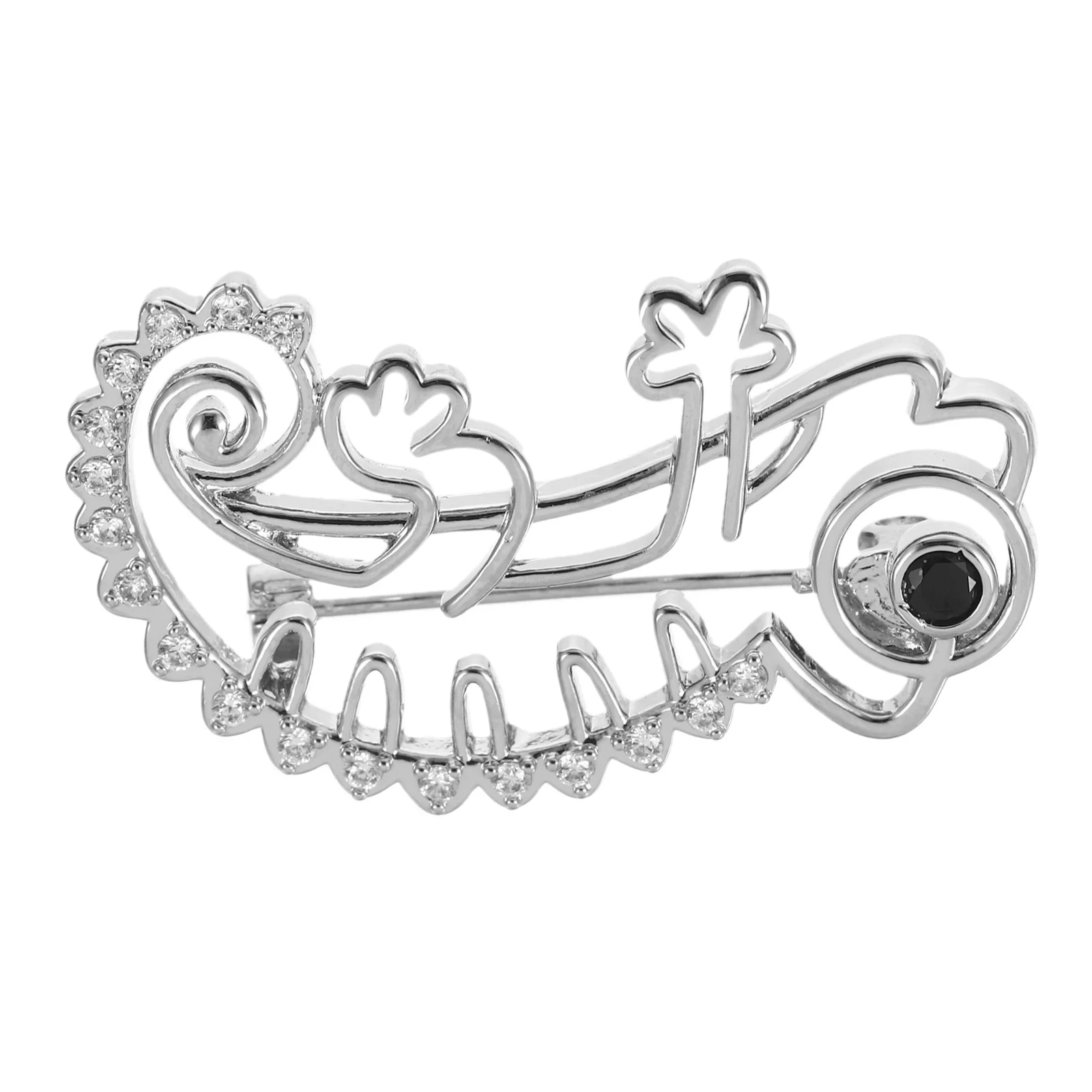

Chameleon Brooch Pin Intricate Hollow Design Fashionable Accessory Coats Suits Jackets Women Men Chameleon Accessories
