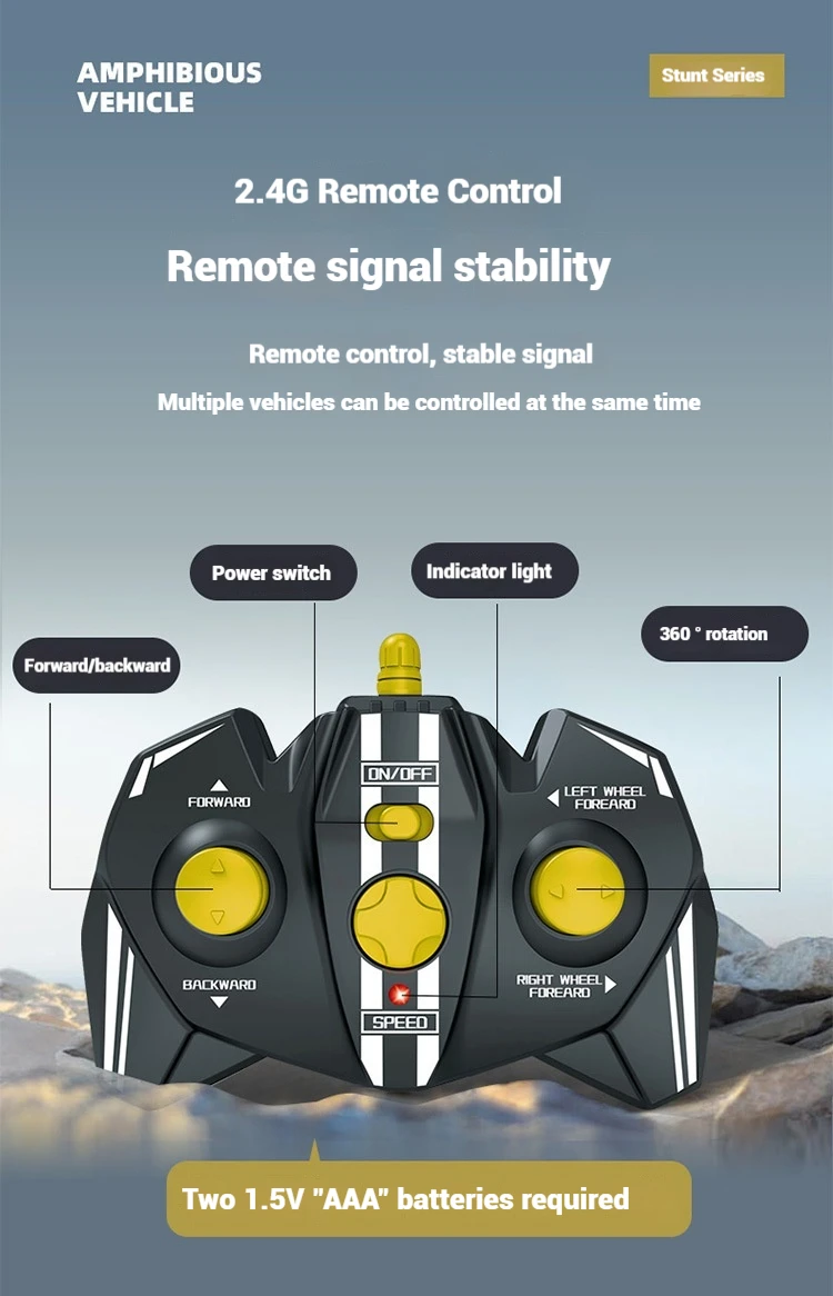 Amfibische RC Auto 8WD 2.4G 8-wielaandrijving Off Road Afstandsbediening Vrachtwagen Klimmen Waterdicht Gepantserde Voertuigen Speelgoed voor Jongens Geschenken