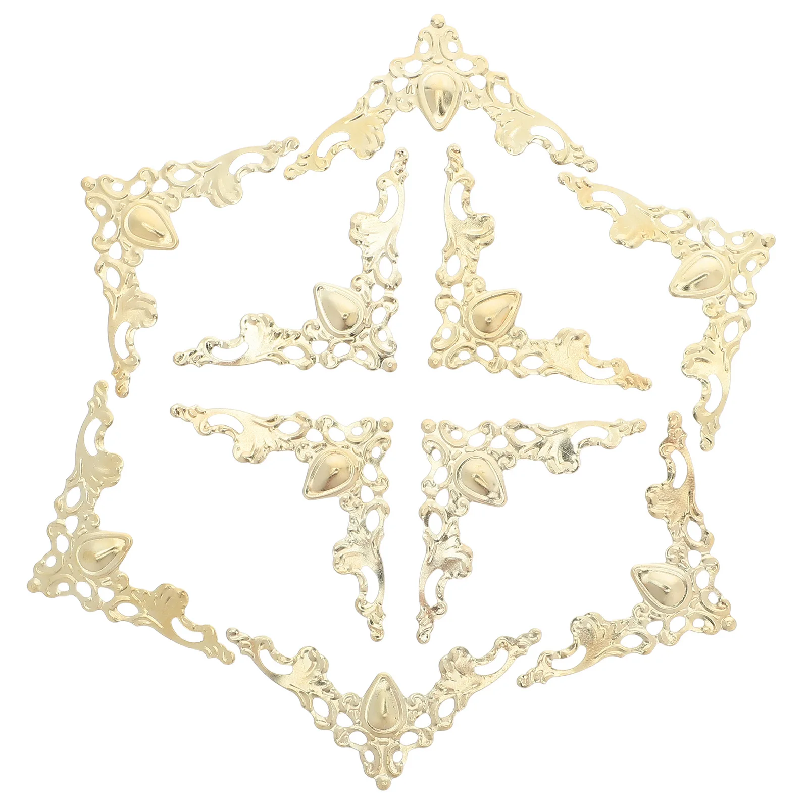 

80Pcs Vintage Metal Book Corner Guards for Scrapbook Album Photo Jewelry Box Craft DIY Metal Book Edge